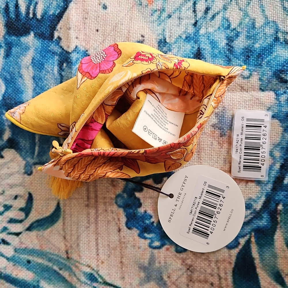Spell & The Gypsy Collective Renew Coin Purse- Mustard - Picture 7 of 9